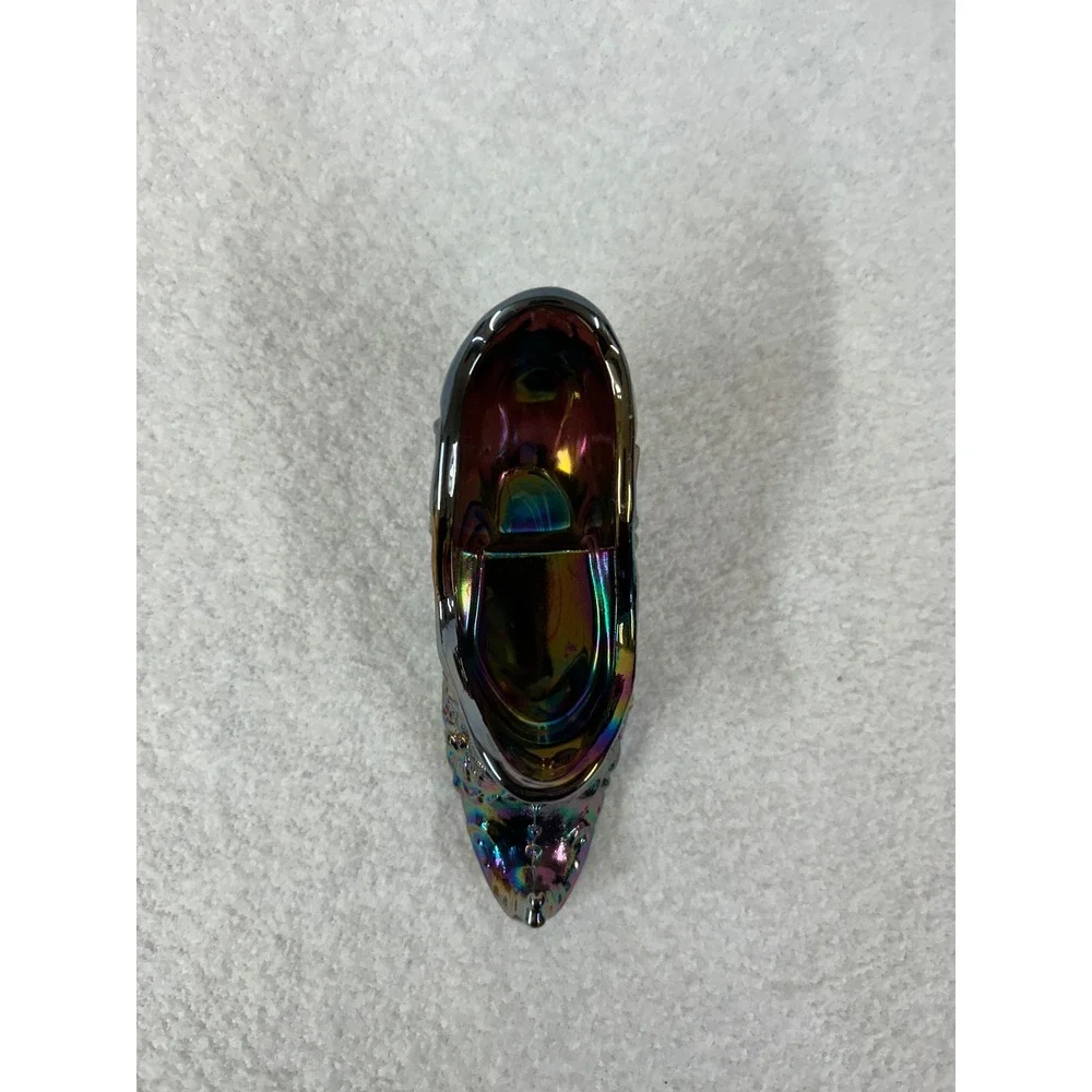 Carnival Glass Shoe Figurine Iridescent Novelty Decor Collectible‎ Display - Picture 4 of 6